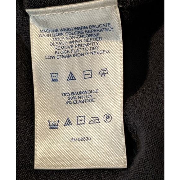 Lands' End Black Closet Staple Button Up Cotton Blend Cardigan Womens Sz L/P - Picture 5 of 10